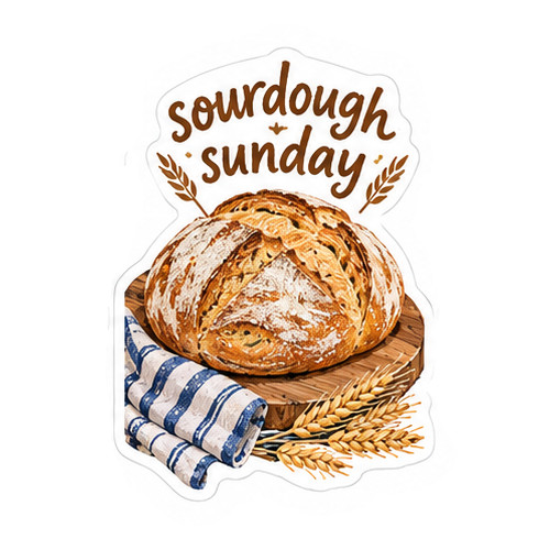 Sourdough sunday decal - sourdough,